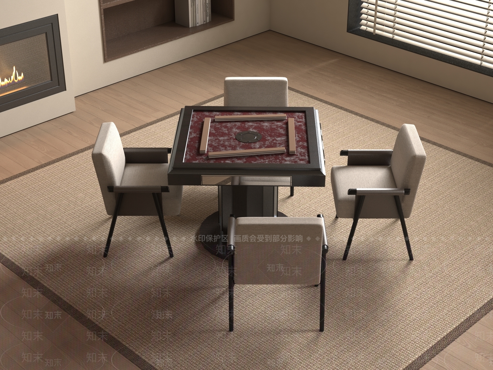棋牌室3D模型下载【ID:1189053129】