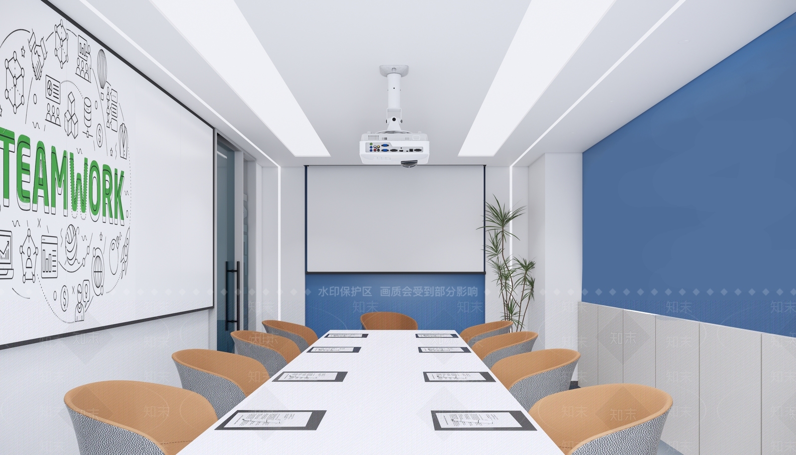 现代会议室SU模型下载【ID:1189055969】