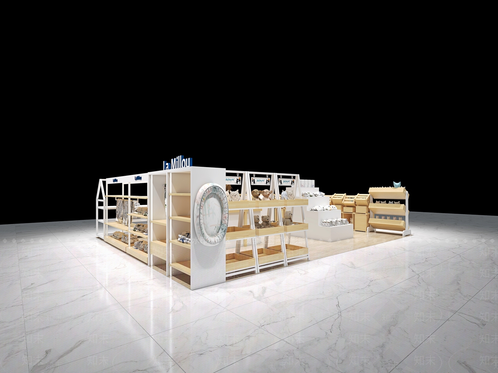 现代轻奢母婴店3D模型下载【ID:1189054232】