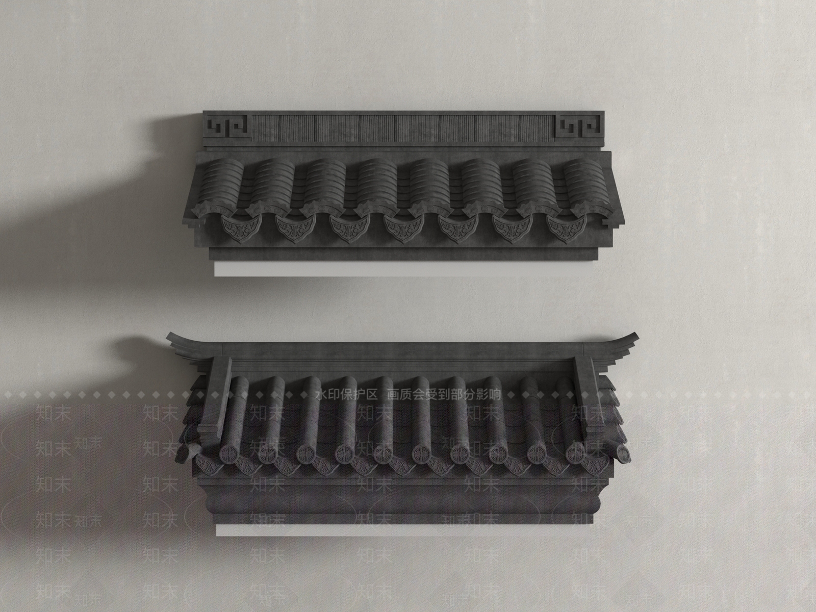 中式屋檐3D模型下载【ID:1189054902】