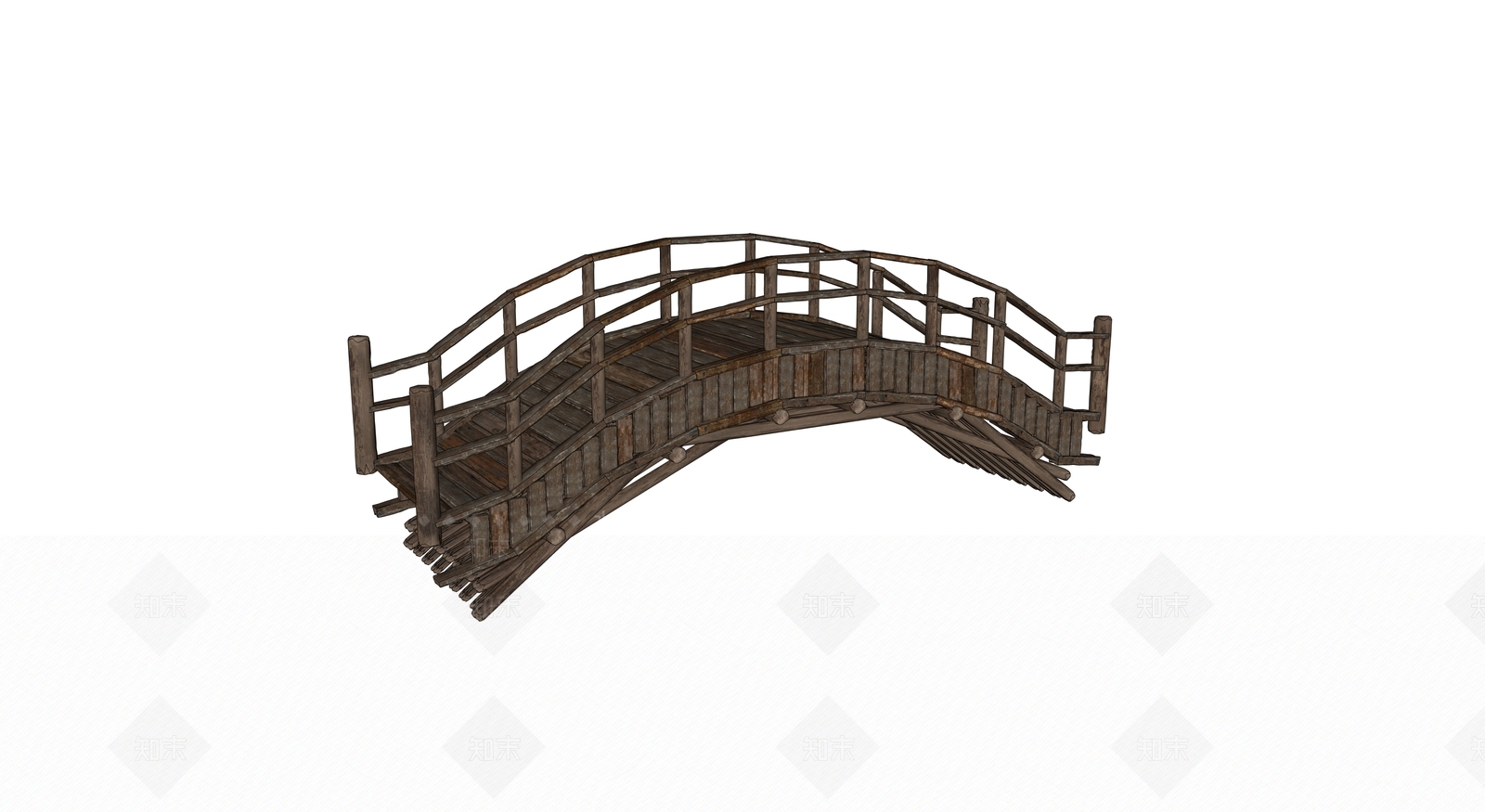 中式复古景观桥SU模型下载【ID:1189054938】