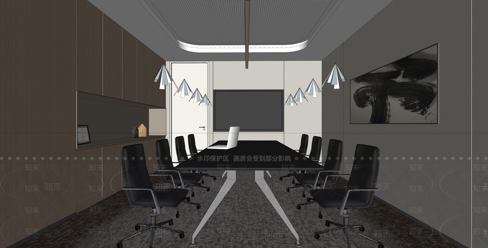 现代会议室SU模型下载【ID:1189056575】