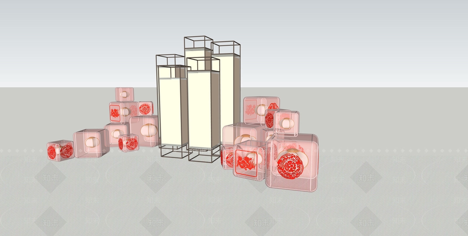 现代商业街SU模型下载【ID:1189057981】