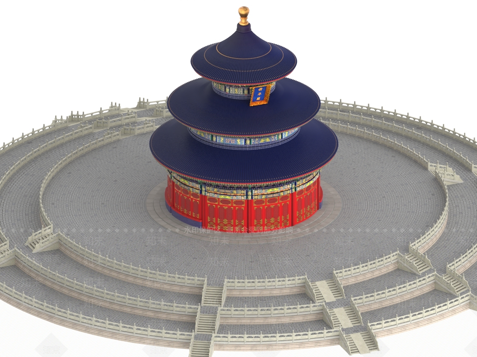 中式古建3D模型下载【ID:1189059447】