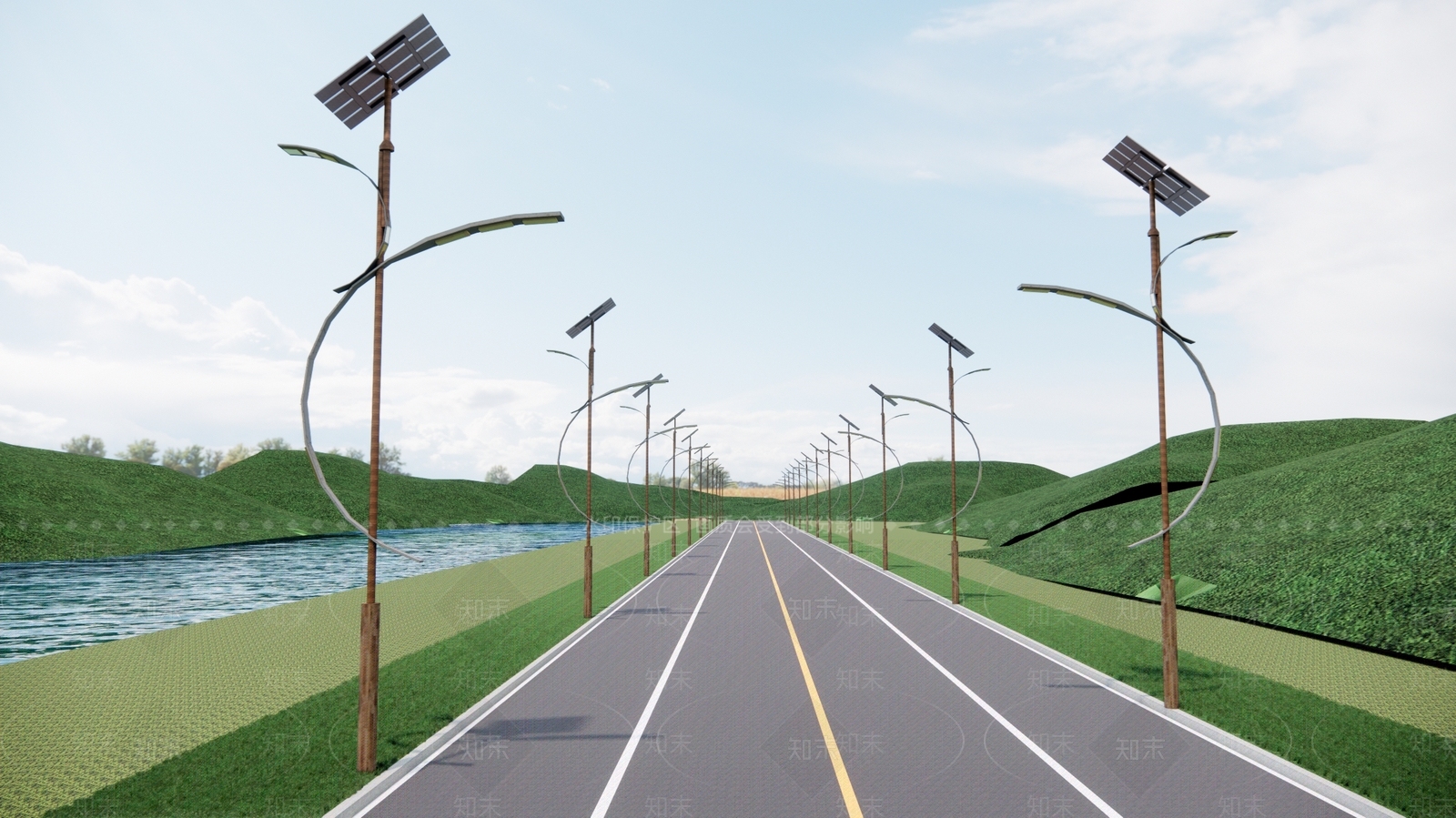 新中式太阳能路灯SU模型下载【ID:1189066036】