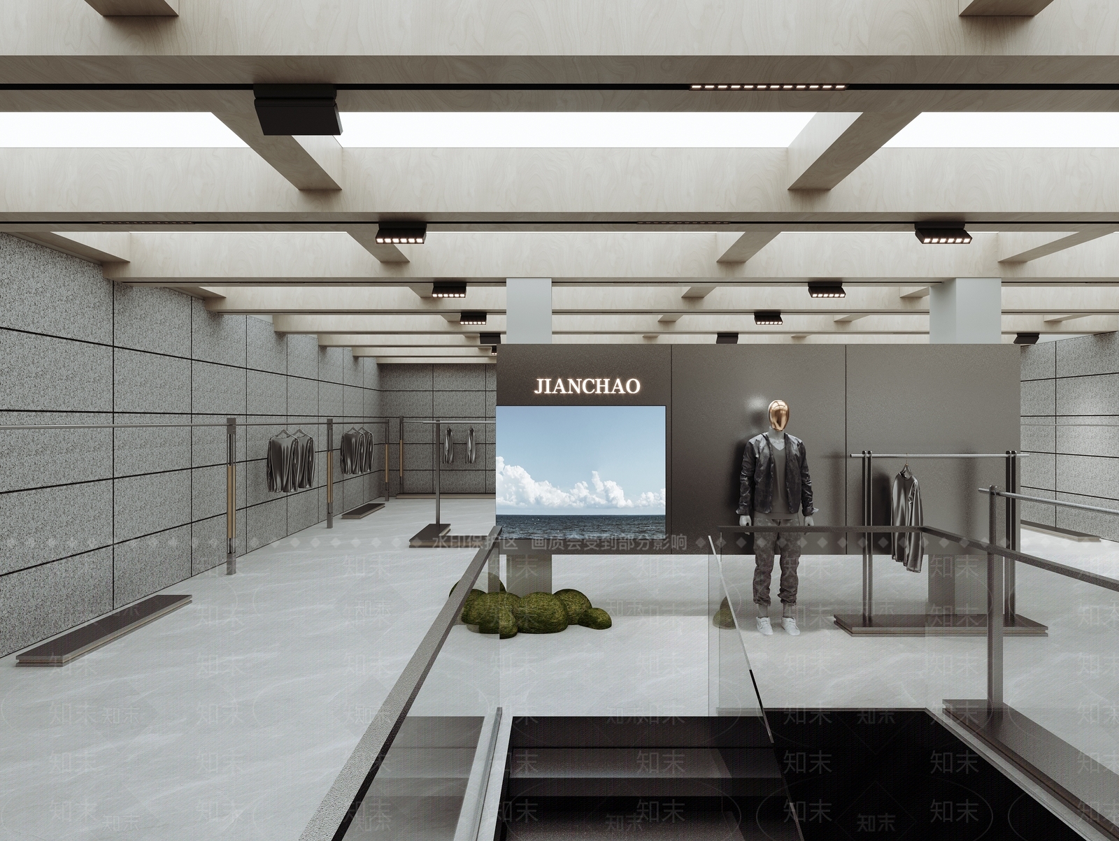 现代极简服装店3D模型下载【ID:1189066738】