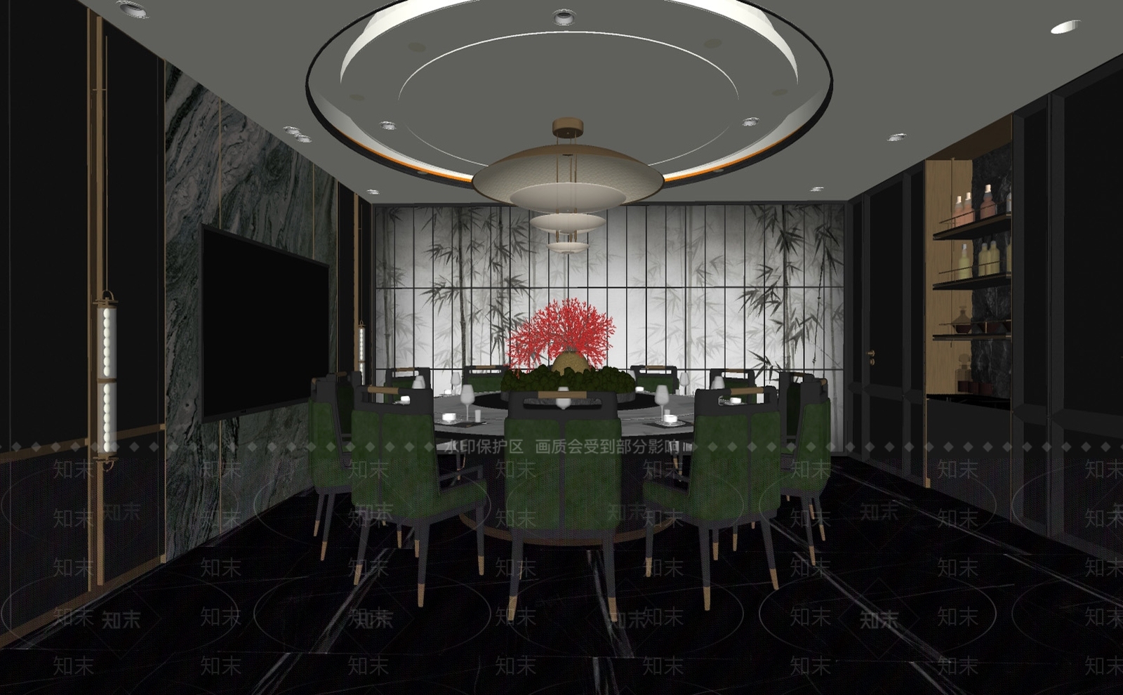 现代轻奢包厢SU模型下载【ID:1189068470】