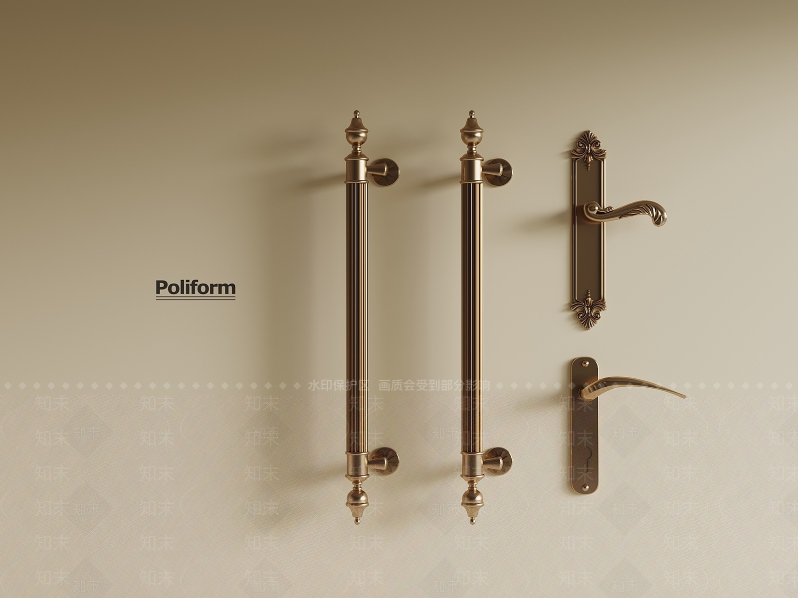 欧式拉手SU模型下载【ID:1189070129】