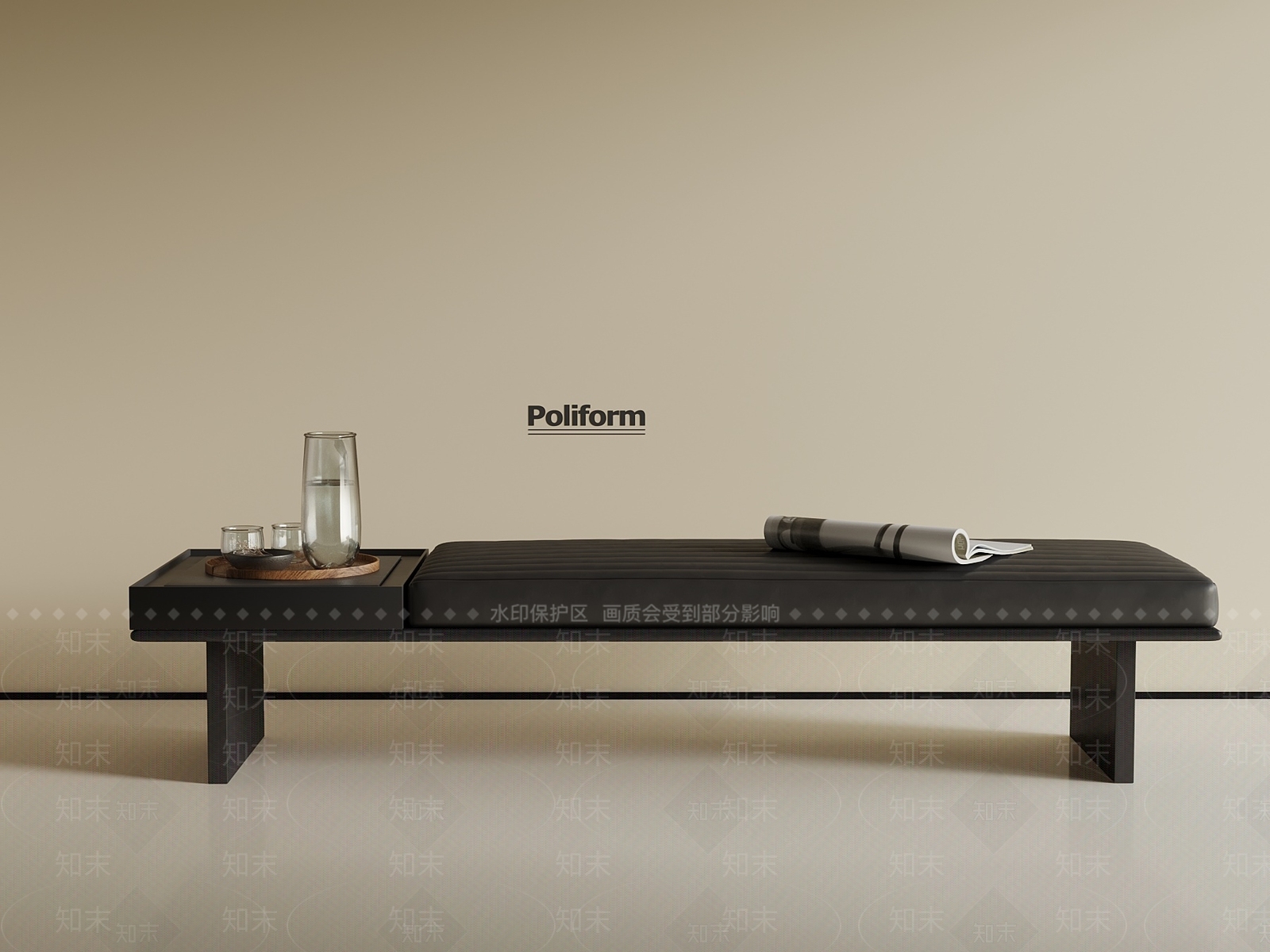 意式床尾凳SU模型下载【ID:1189071979】