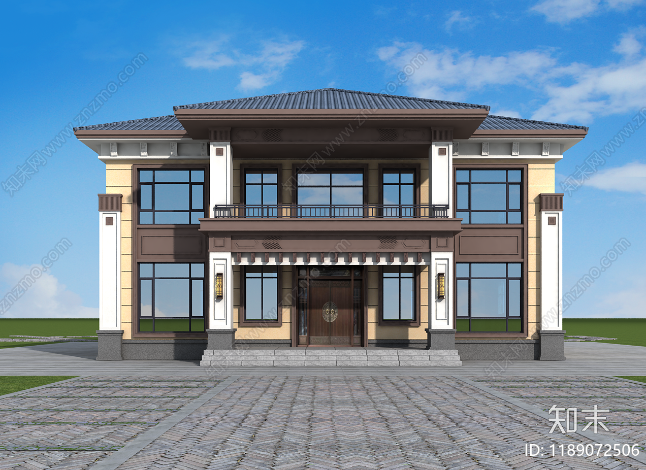 欧式简欧别墅建筑施工图下载【ID:1189072506】