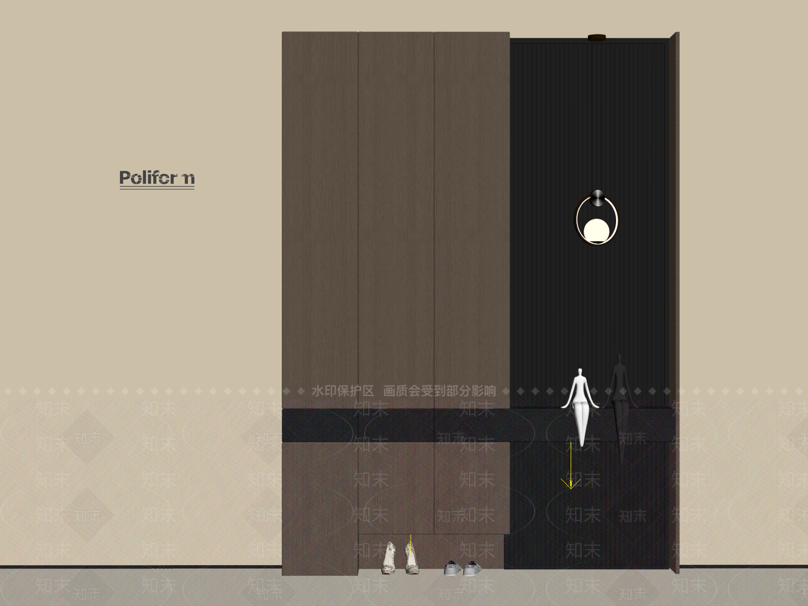 意式鞋柜SU模型下载【ID:1189072551】