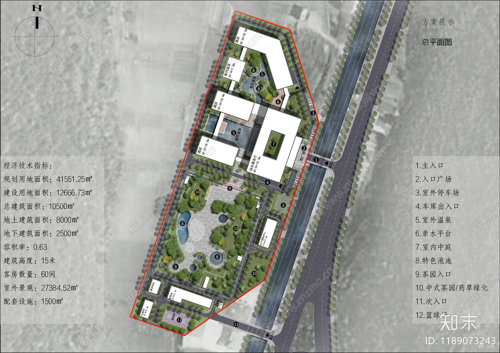 新中式酒店建筑施工图下载【ID:1189073243】