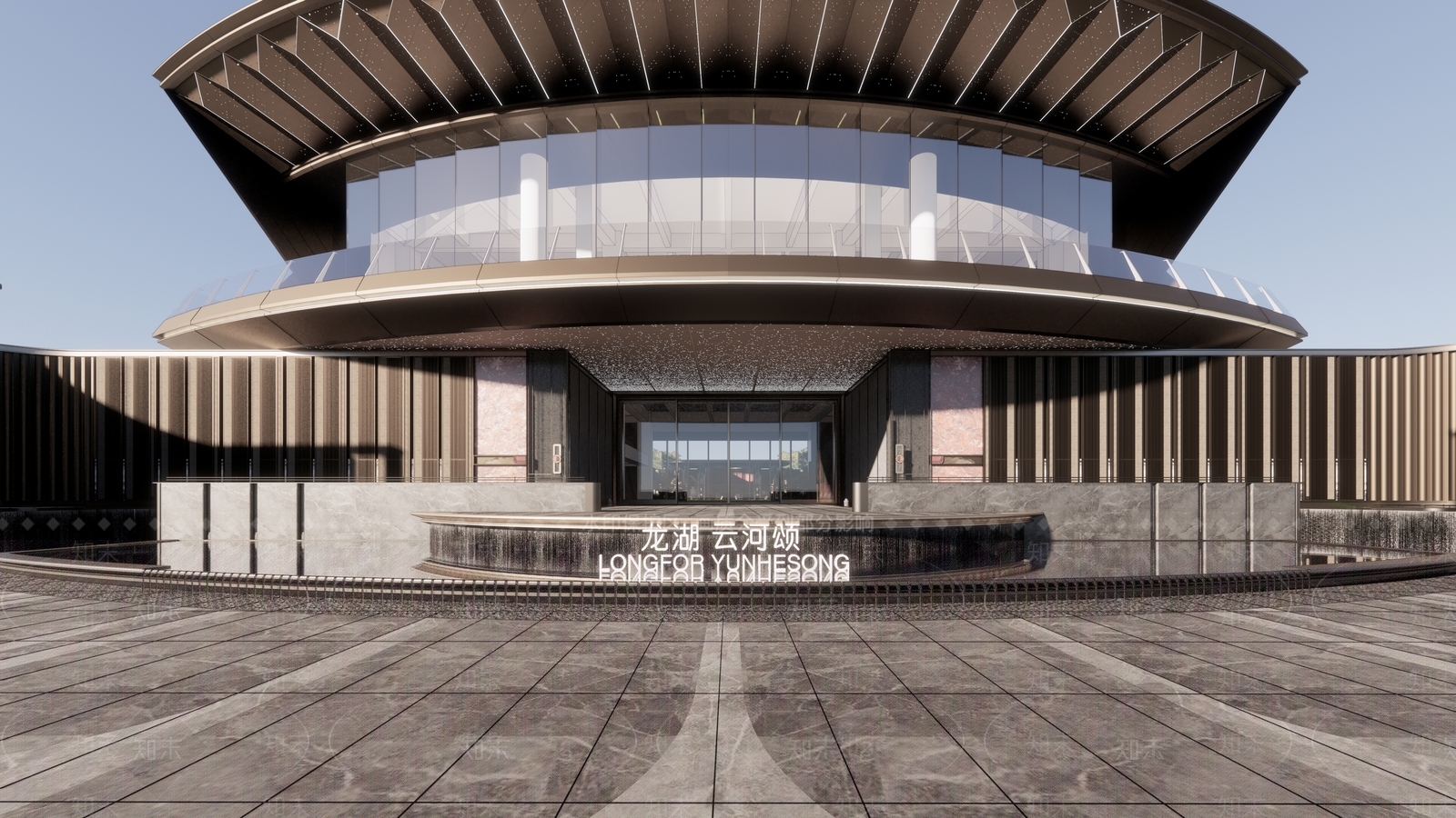 现代售楼处建筑SU模型下载【ID:1189979763】