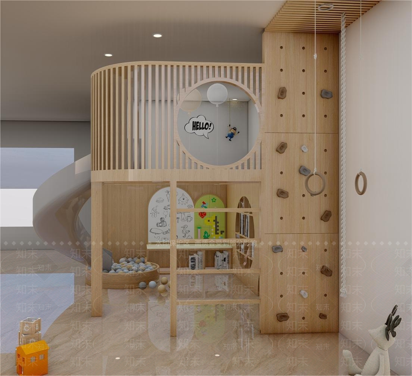 现代儿童玩具房SU模型下载【ID:1189076299】