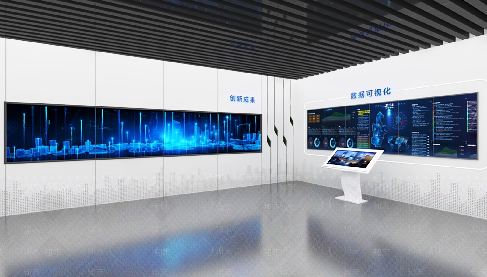 现代科技展厅SU模型下载【ID:1189075537】