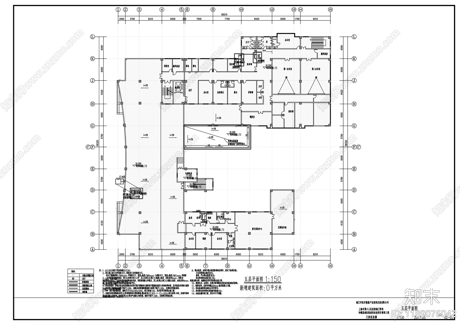现代医院建筑cad施工图下载【ID:1189076042】
