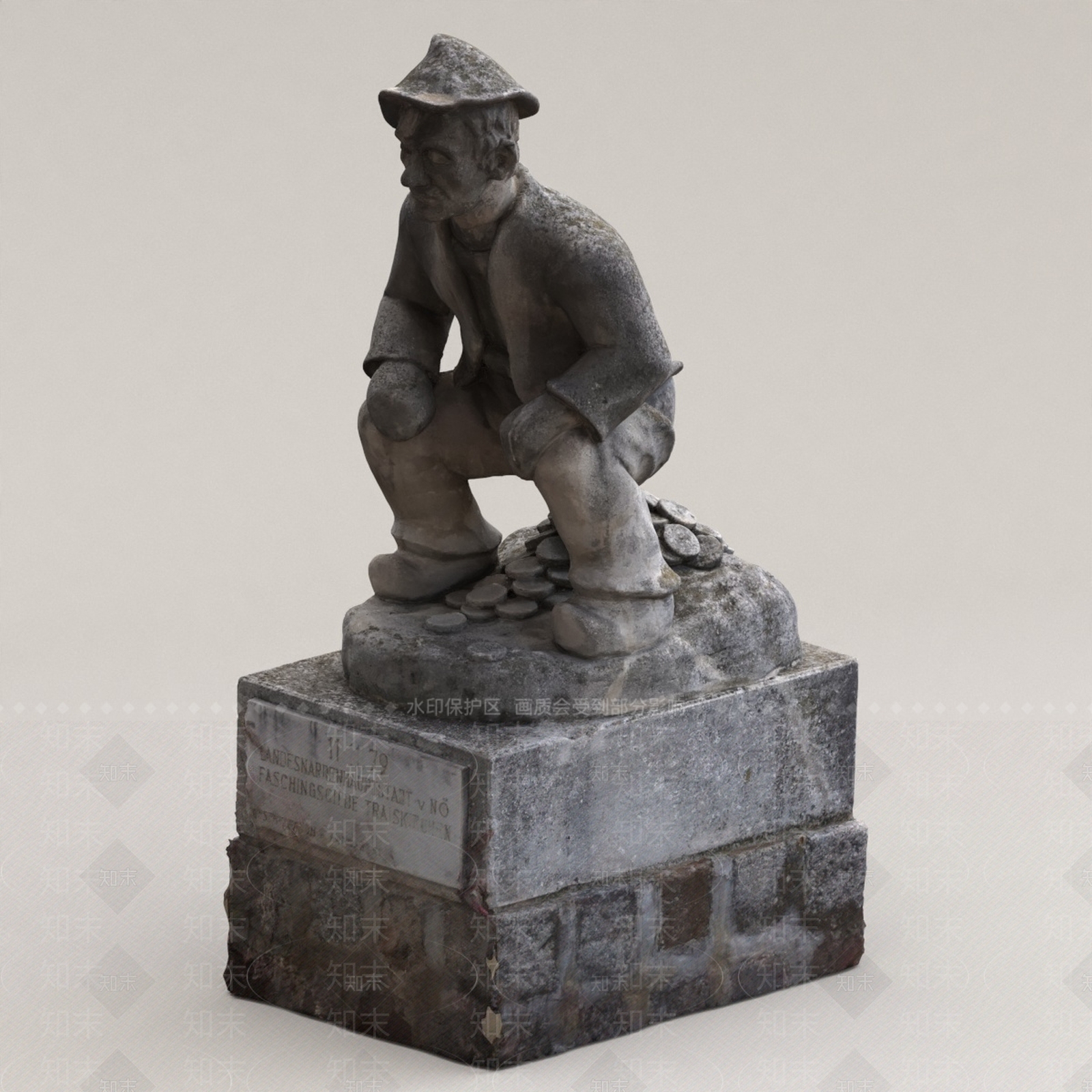 现代中古景观雕塑3D模型下载【ID:1189076280】