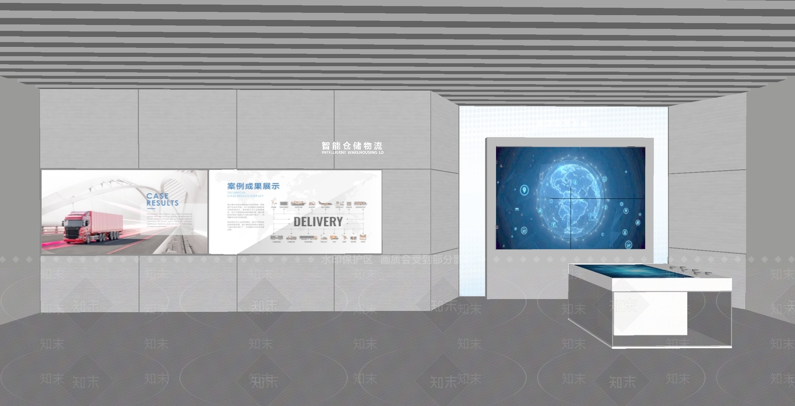 现代科技展厅SU模型下载【ID:1189076692】