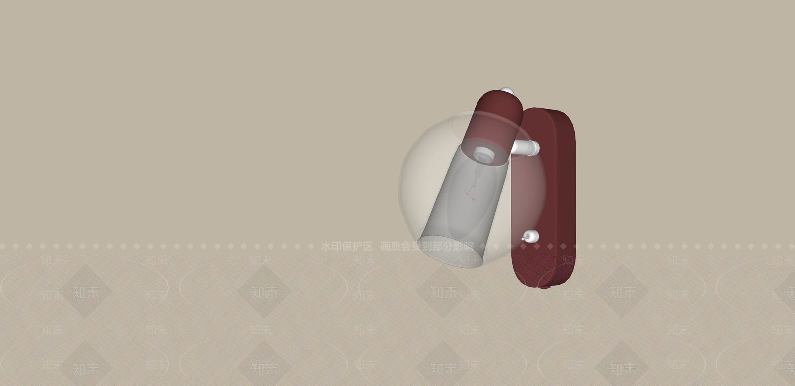 中古侘寂壁灯SU模型下载【ID:1189077403】