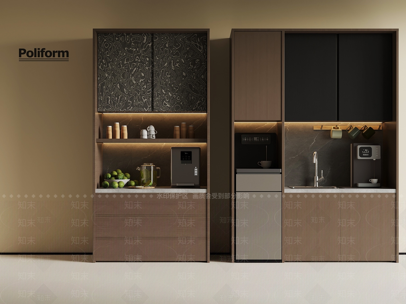 现代意式茶水间SU模型下载【ID:1189077919】