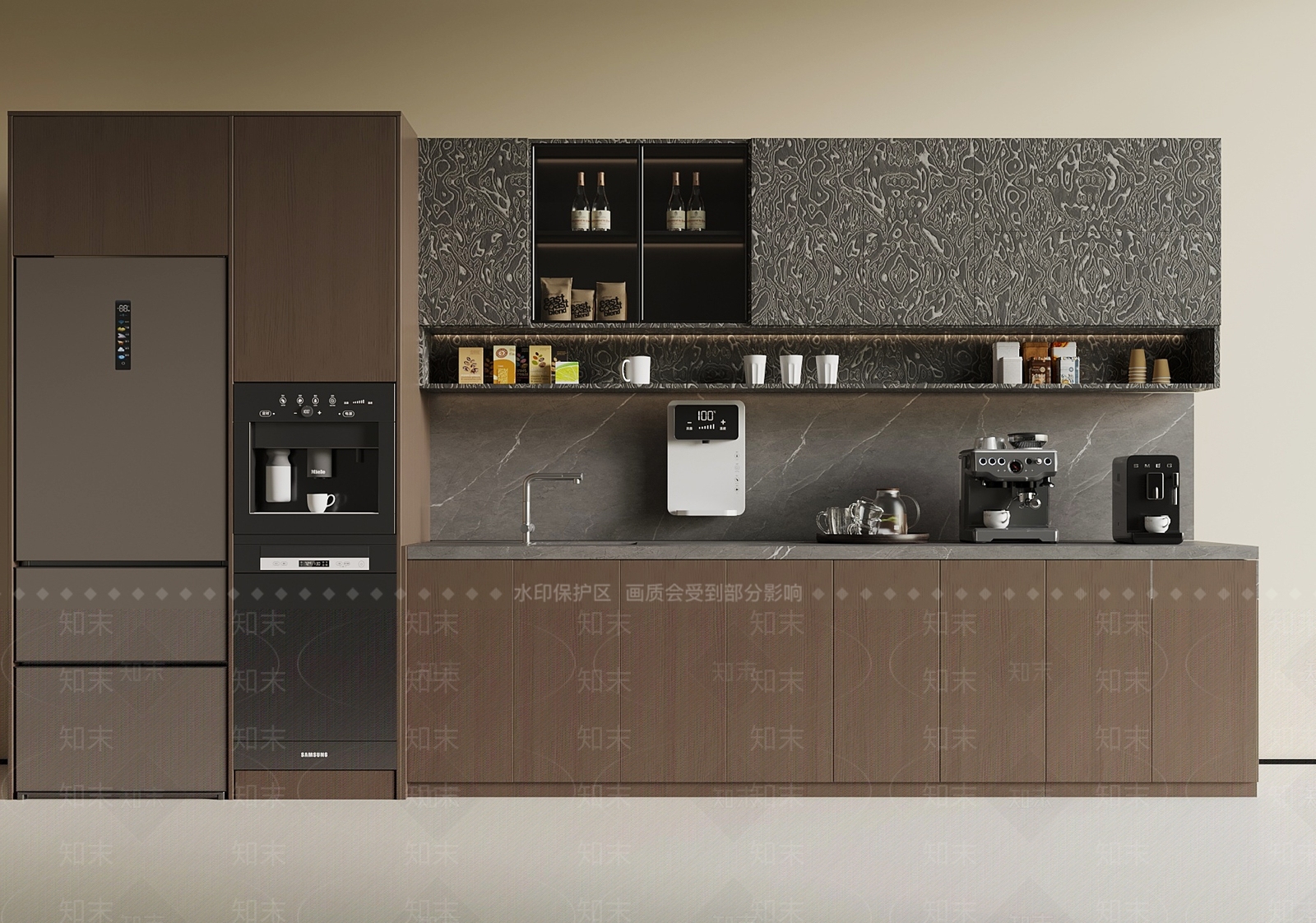 现代意式茶水间SU模型下载【ID:1189078172】