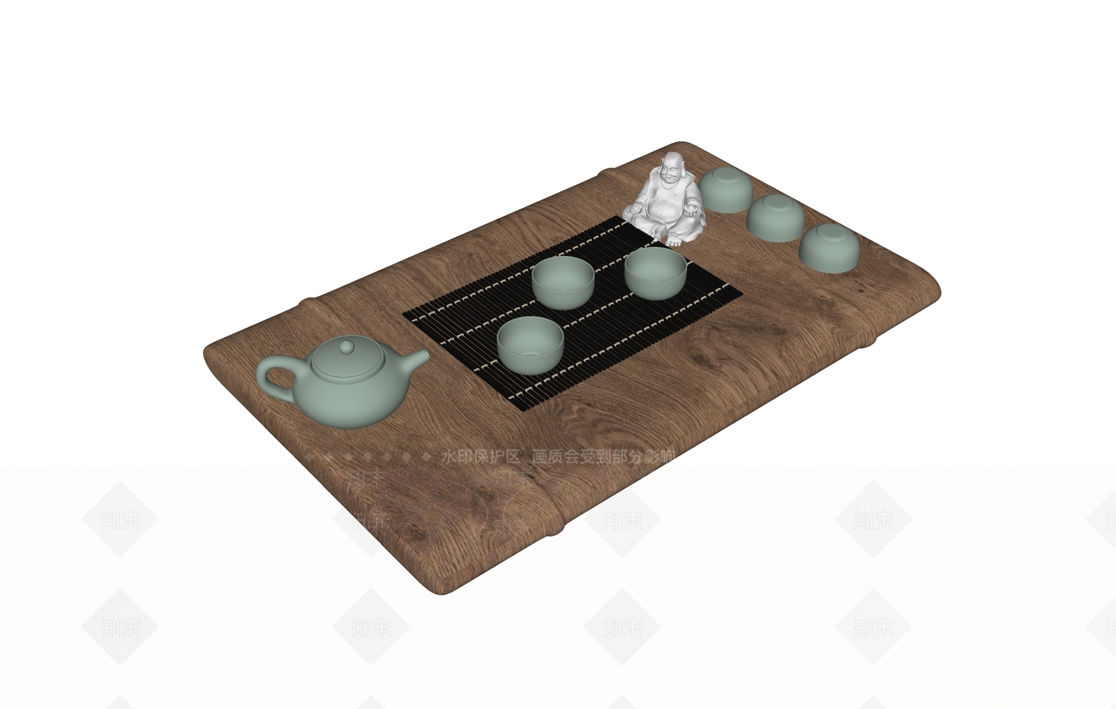 茶具SU模型下载【ID:1189079370】