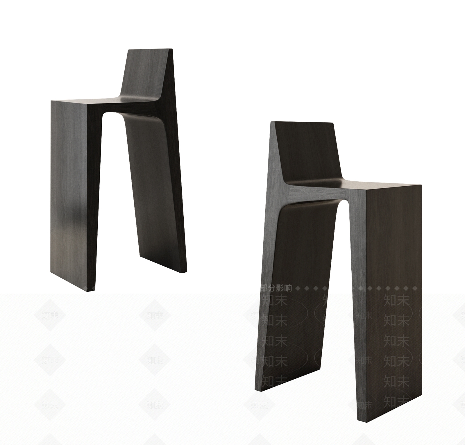 现代复古吧凳3D模型下载【ID:1189082643】