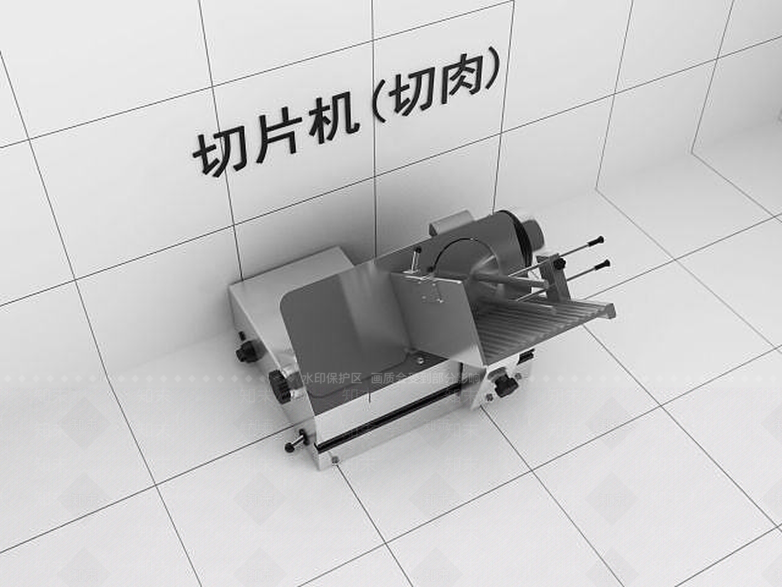 现代切肉卷机3D模型下载【ID:1189083491】