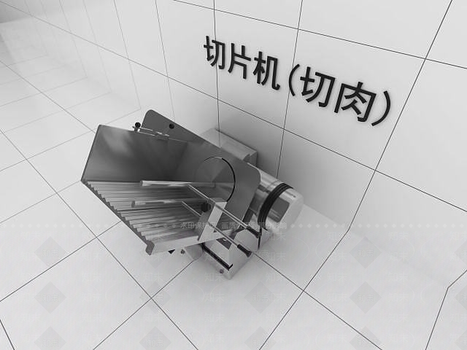 现代切肉卷机3D模型下载【ID:1189083491】