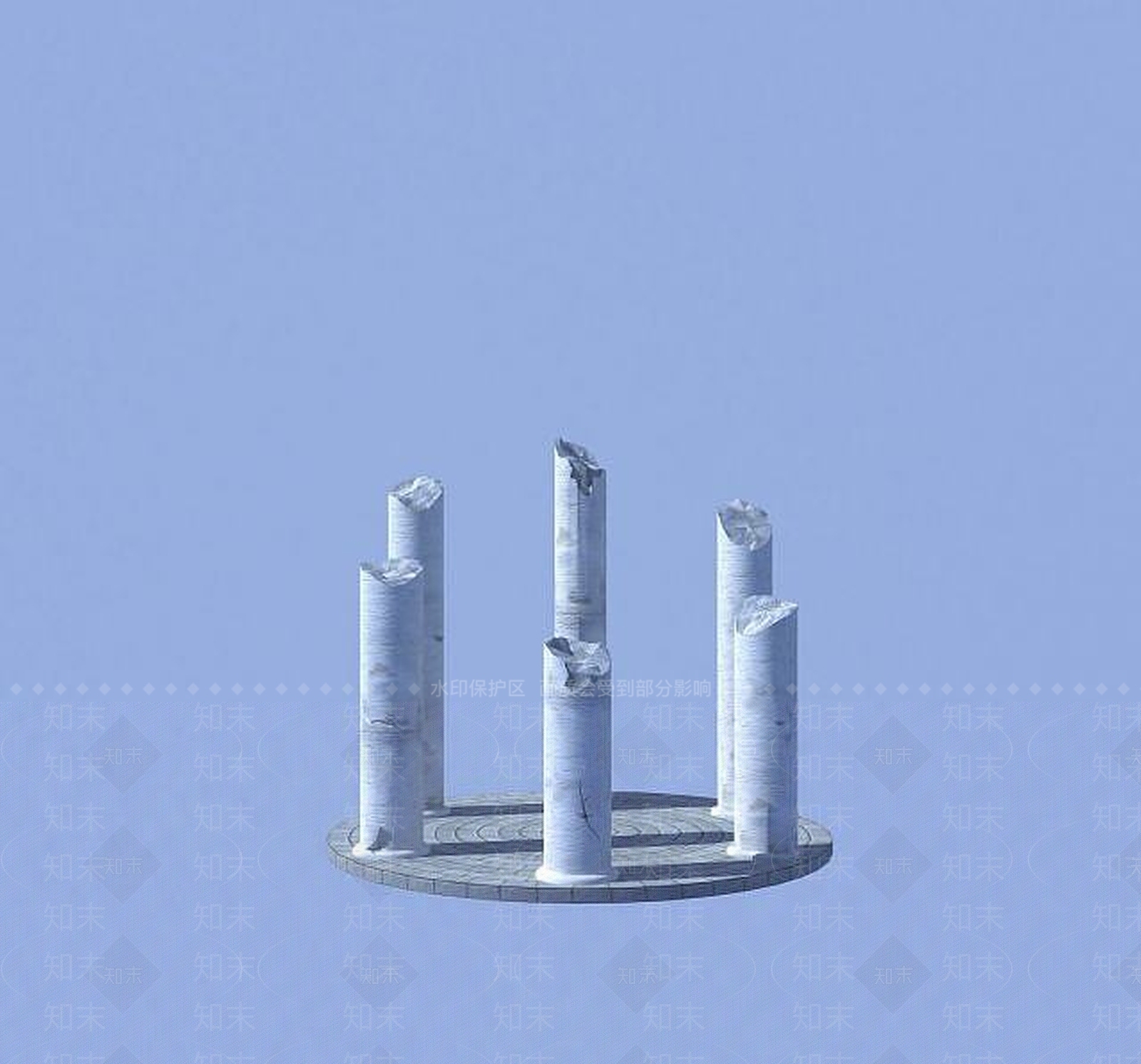 现代石柱3D模型下载【ID:1189083943】