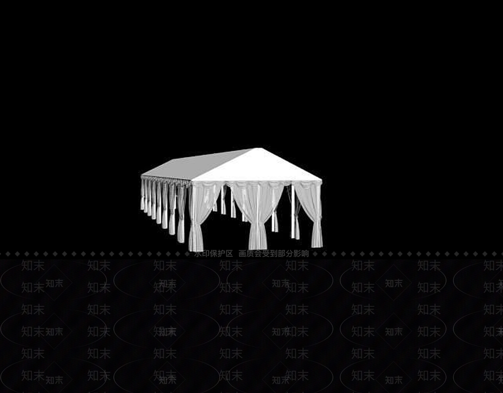 现代纱幔户外篷房帐篷3D模型下载【ID:1189084445】