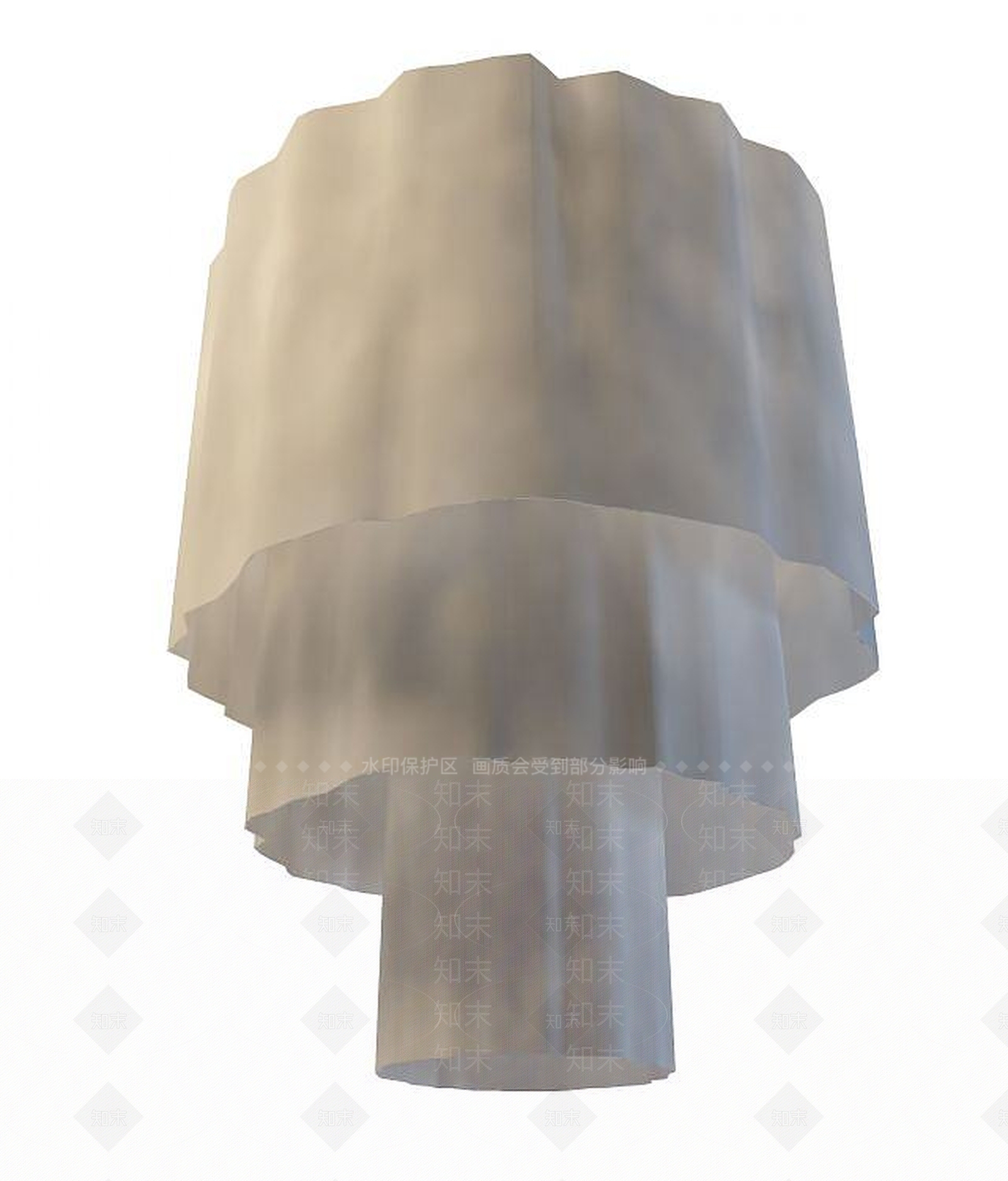 现代白色吸顶灯3D模型下载【ID:1189086162】