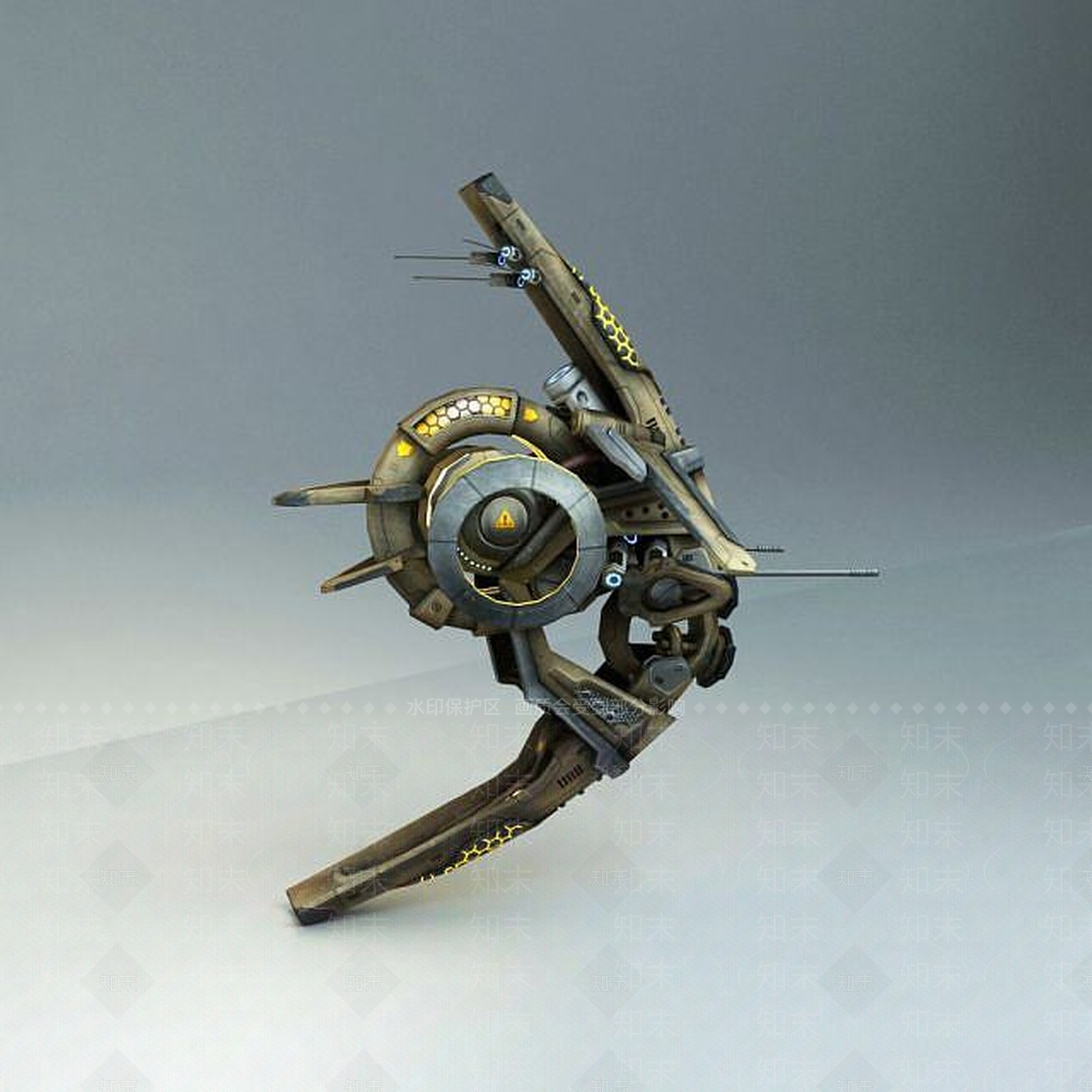 现代科幻飞机飞船3D模型下载【ID:1189087010】