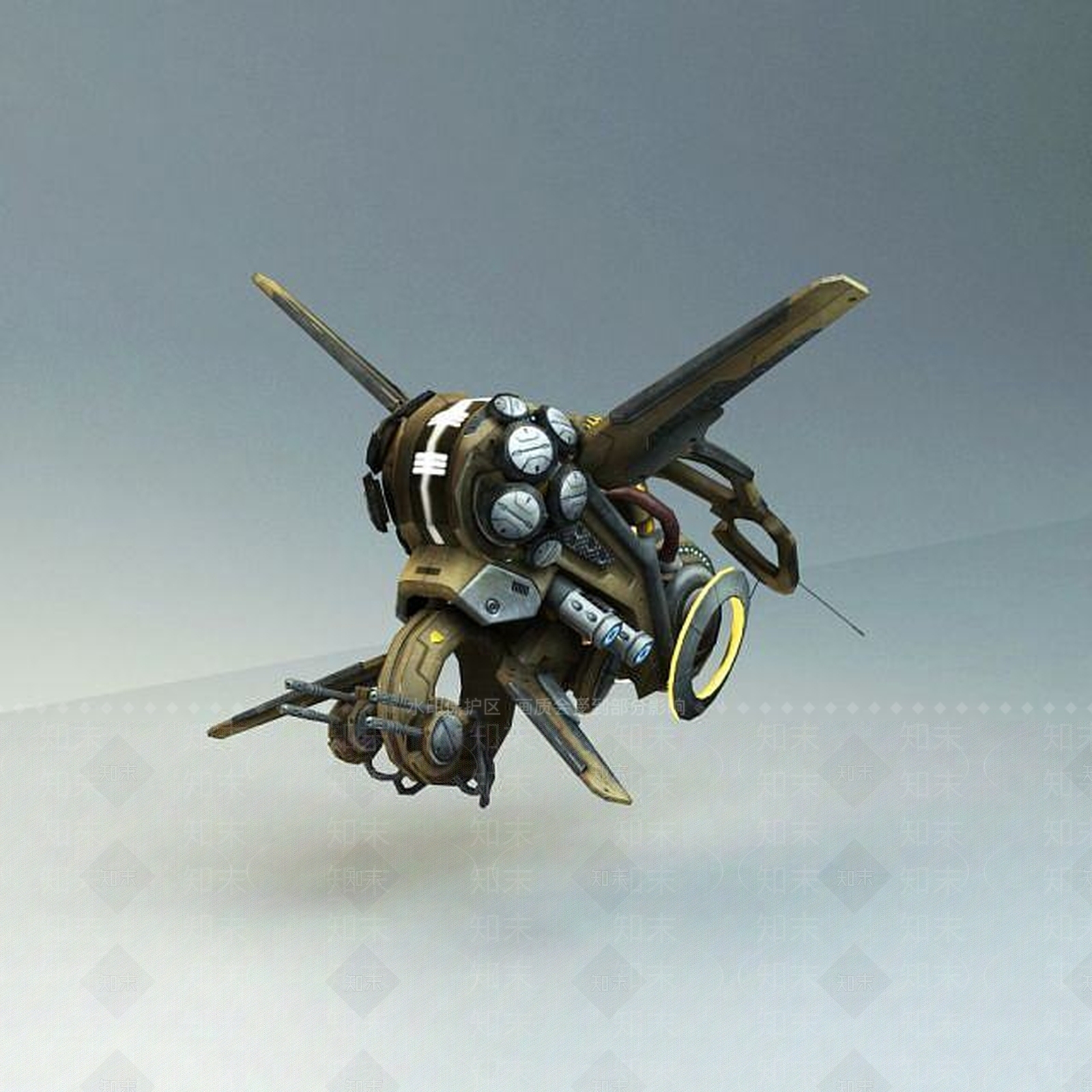 现代科幻飞机飞船3D模型下载【ID:1189087073】