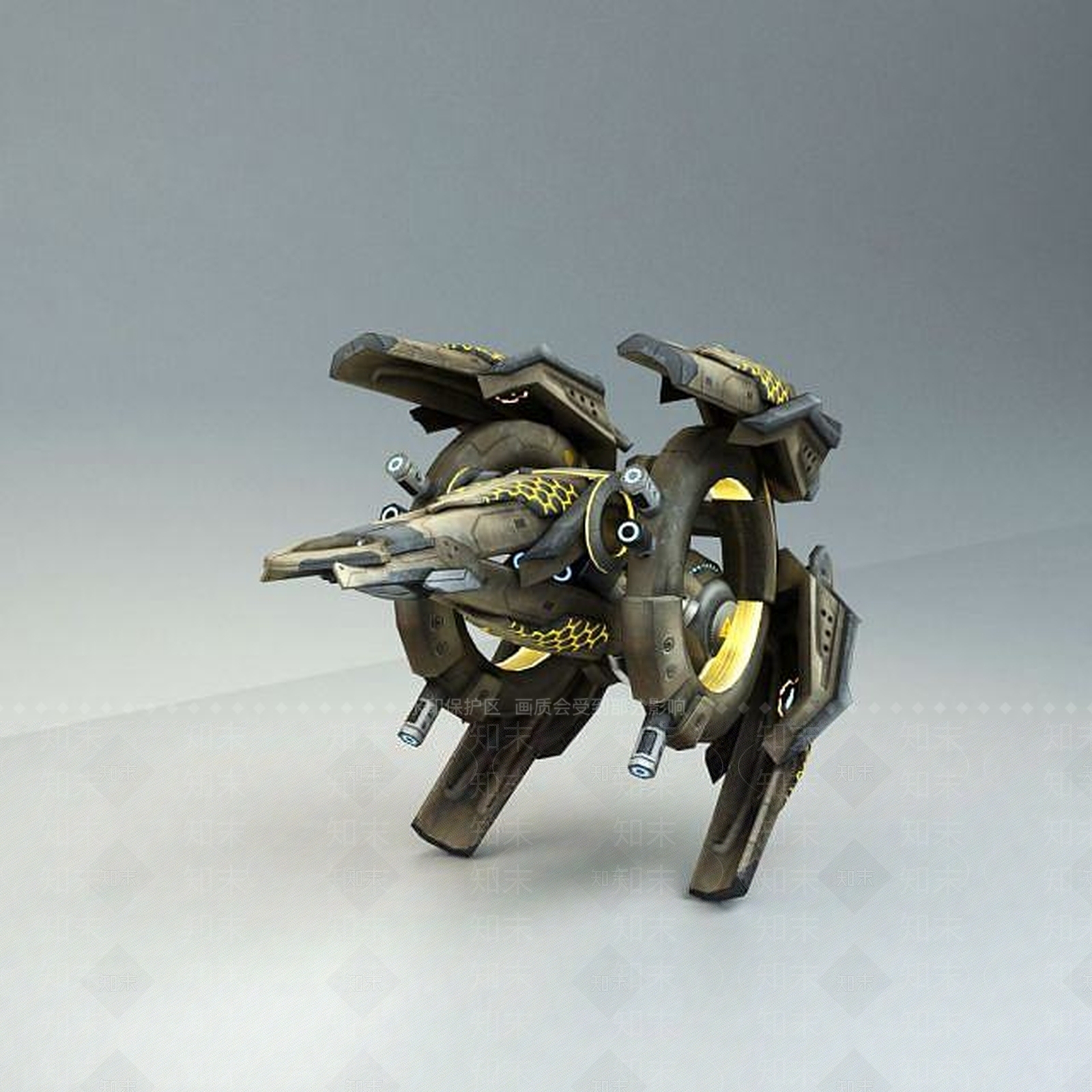 现代科幻飞机飞船3D模型下载【ID:1189087006】