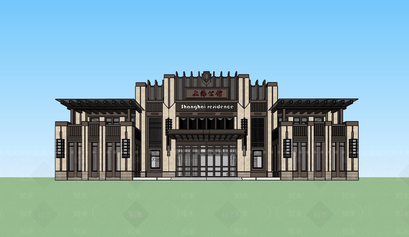 欧式轻奢小公建SU模型下载【ID:1189088902】