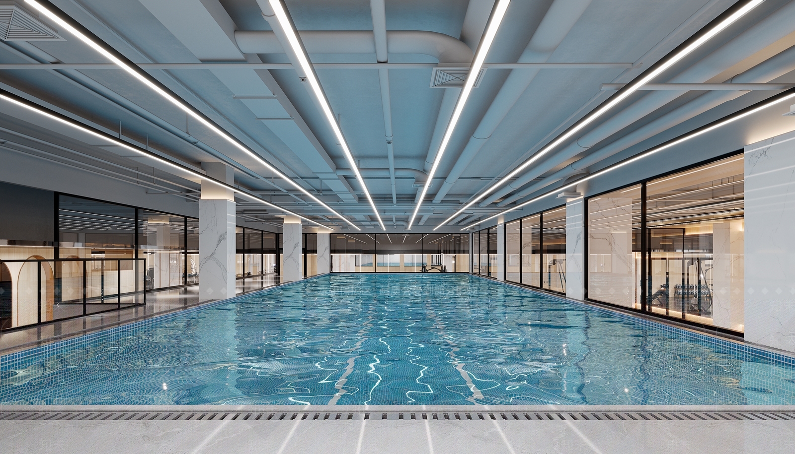 现代游泳馆3D模型下载【ID:1189089833】