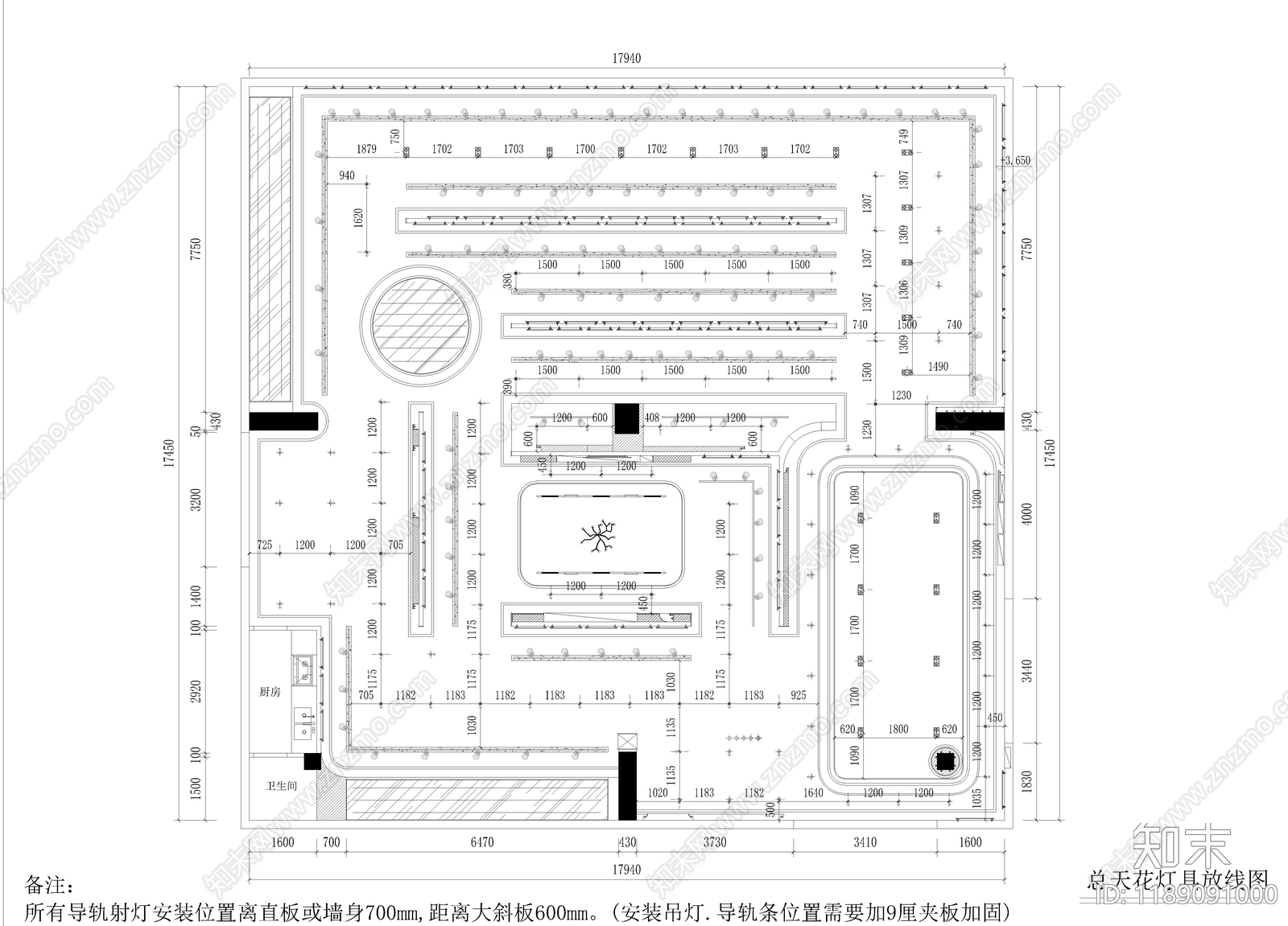 现代其他商业空间cad施工图下载【ID:1189091000】