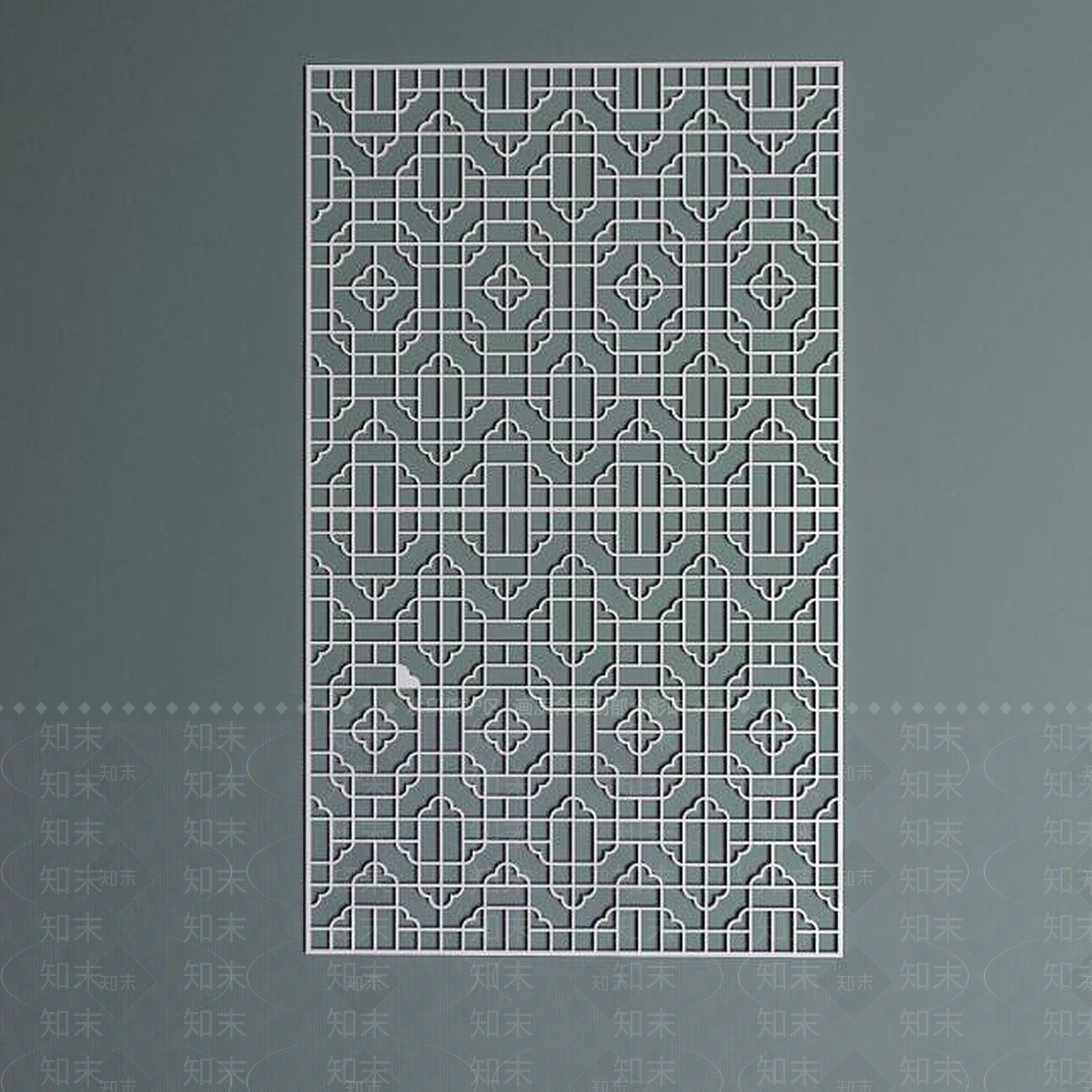 中式屏风隔断3D模型下载【ID:1189090467】