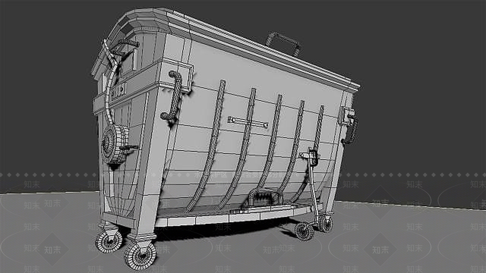 现代垃圾箱3D模型下载【ID:1189090986】