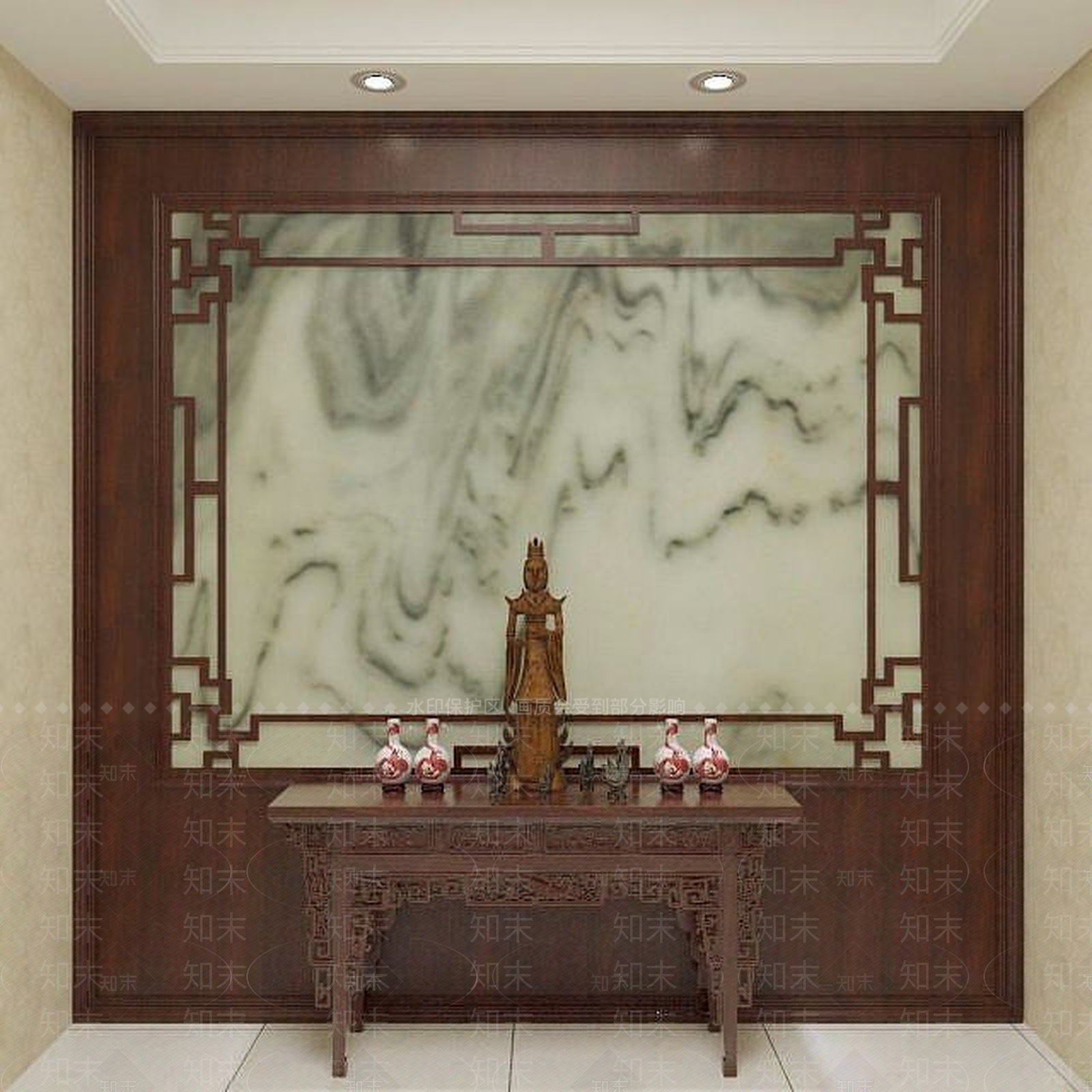 现代玄关背景墙3D模型下载【ID:1189095050】