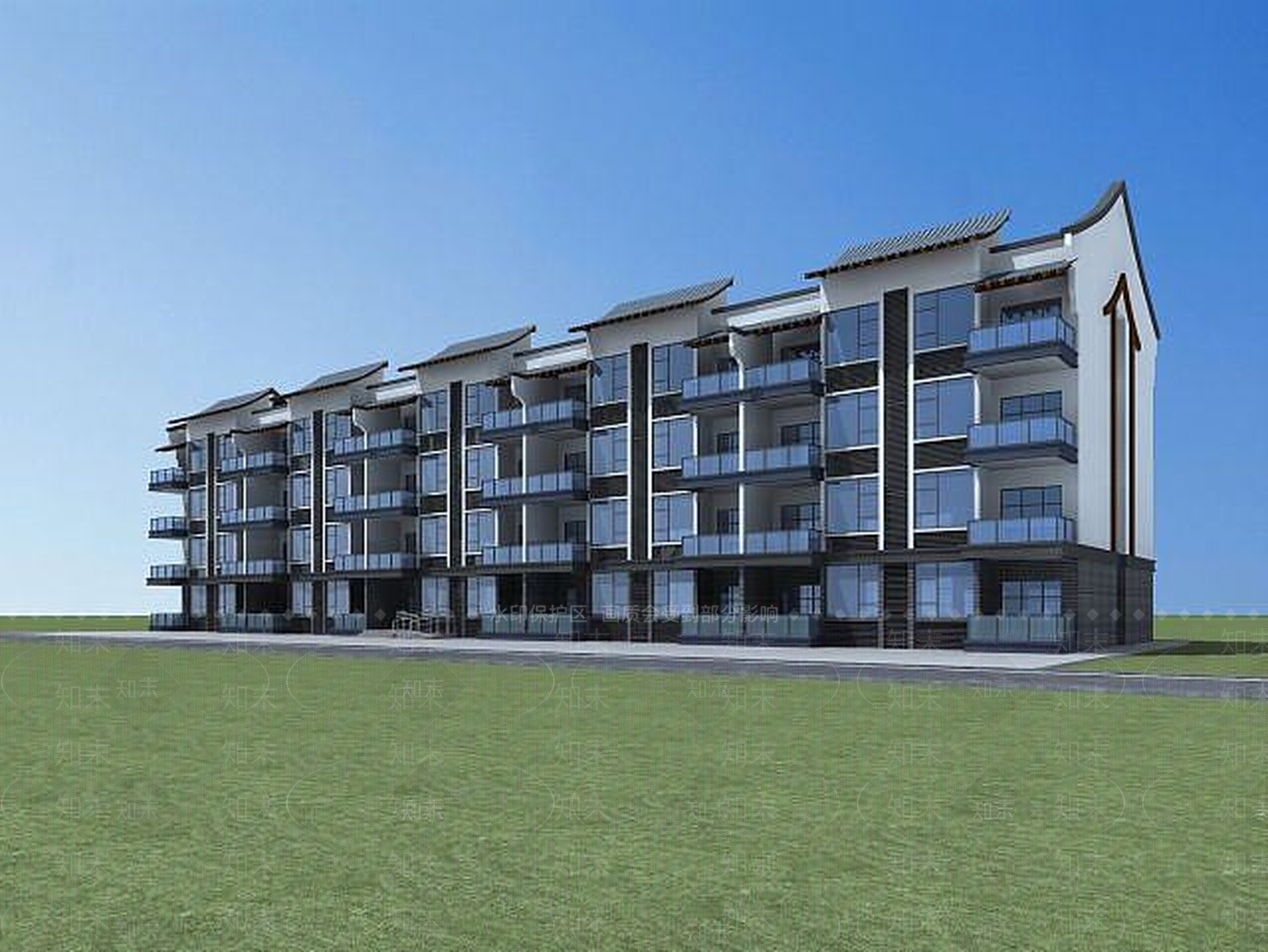新中式住宅3D模型下载【ID:1189096372】
