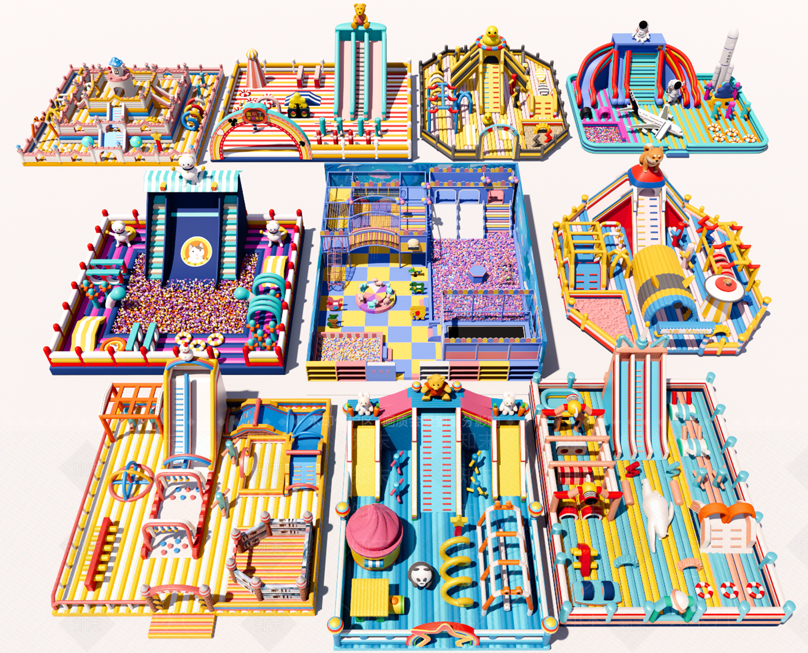 儿童器材组合SU模型下载【ID:1189097007】