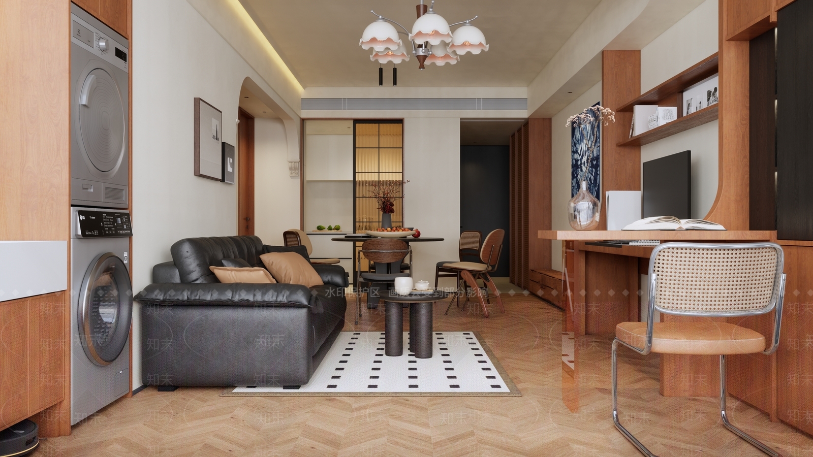 中古家居客厅SU模型下载【ID:1189198418】