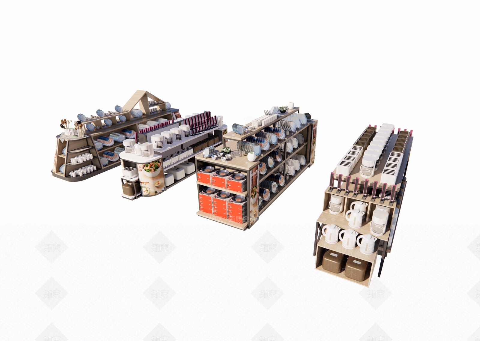 现代超市SU模型下载【ID:1189100054】