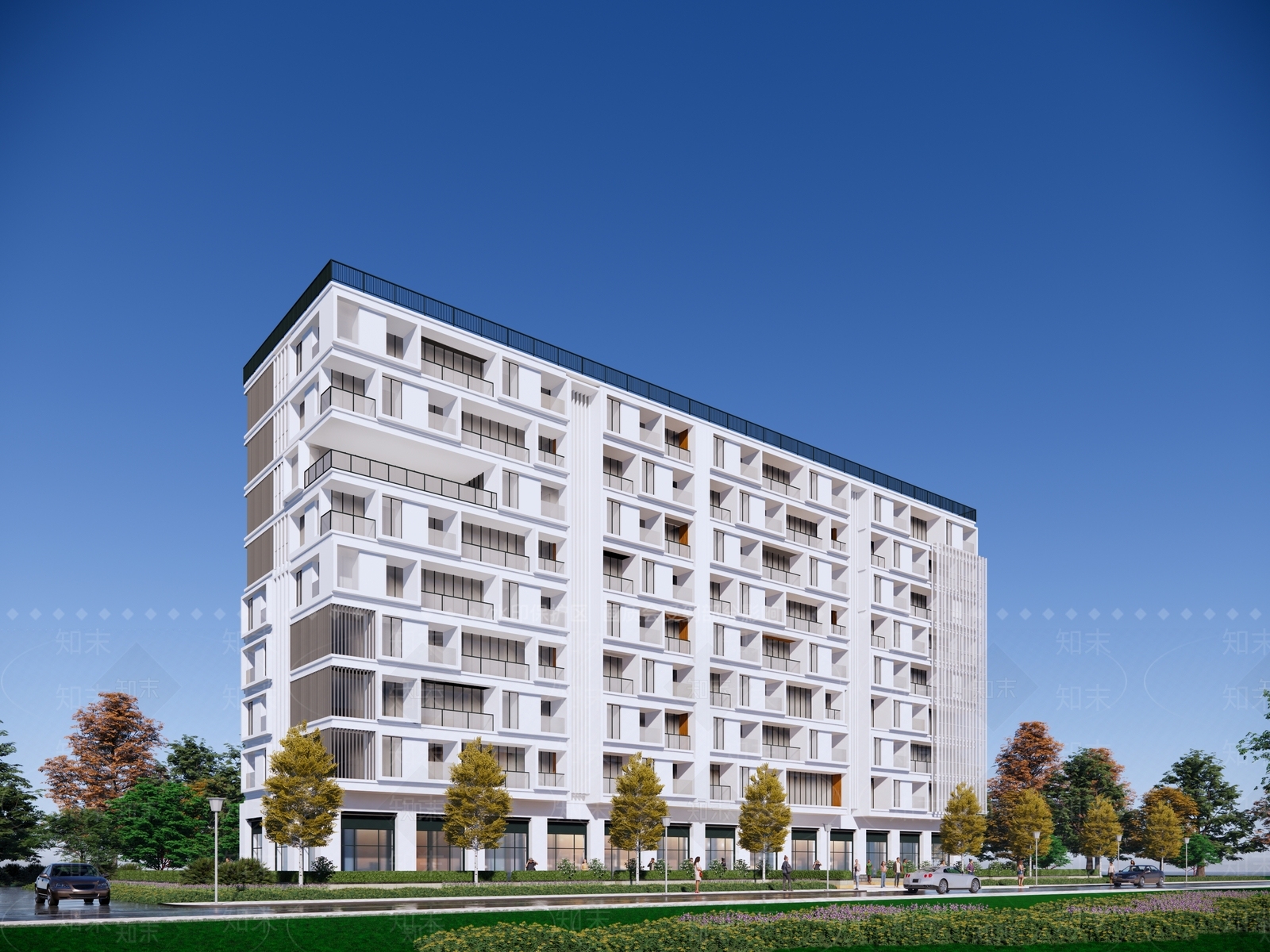 现代办公楼SU模型下载【ID:1189107302】