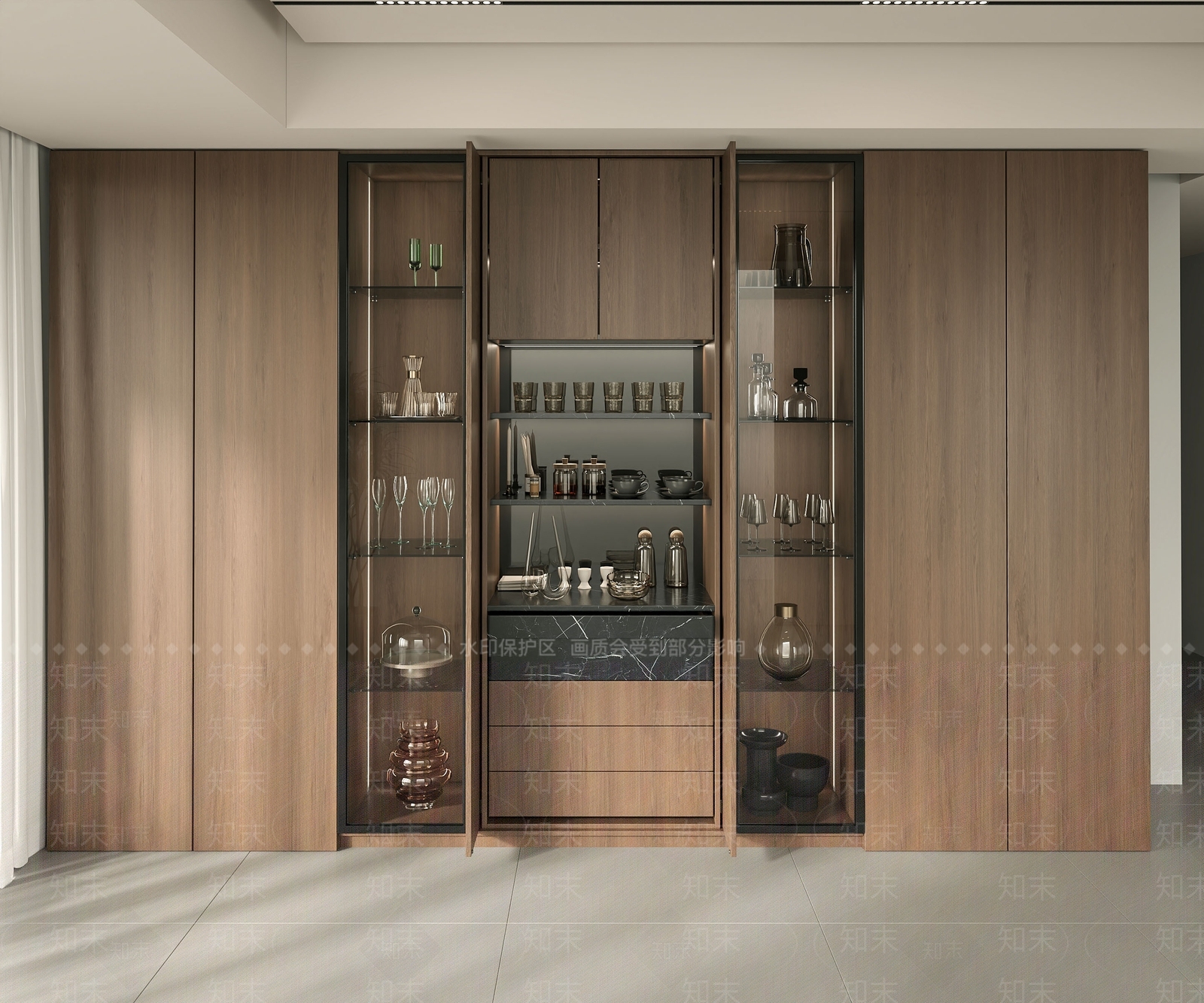 现代酒柜3D模型下载【ID:1189107878】