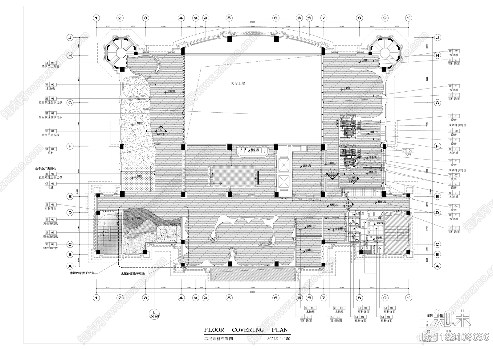 现代售楼处cad施工图下载【ID:1189108696】