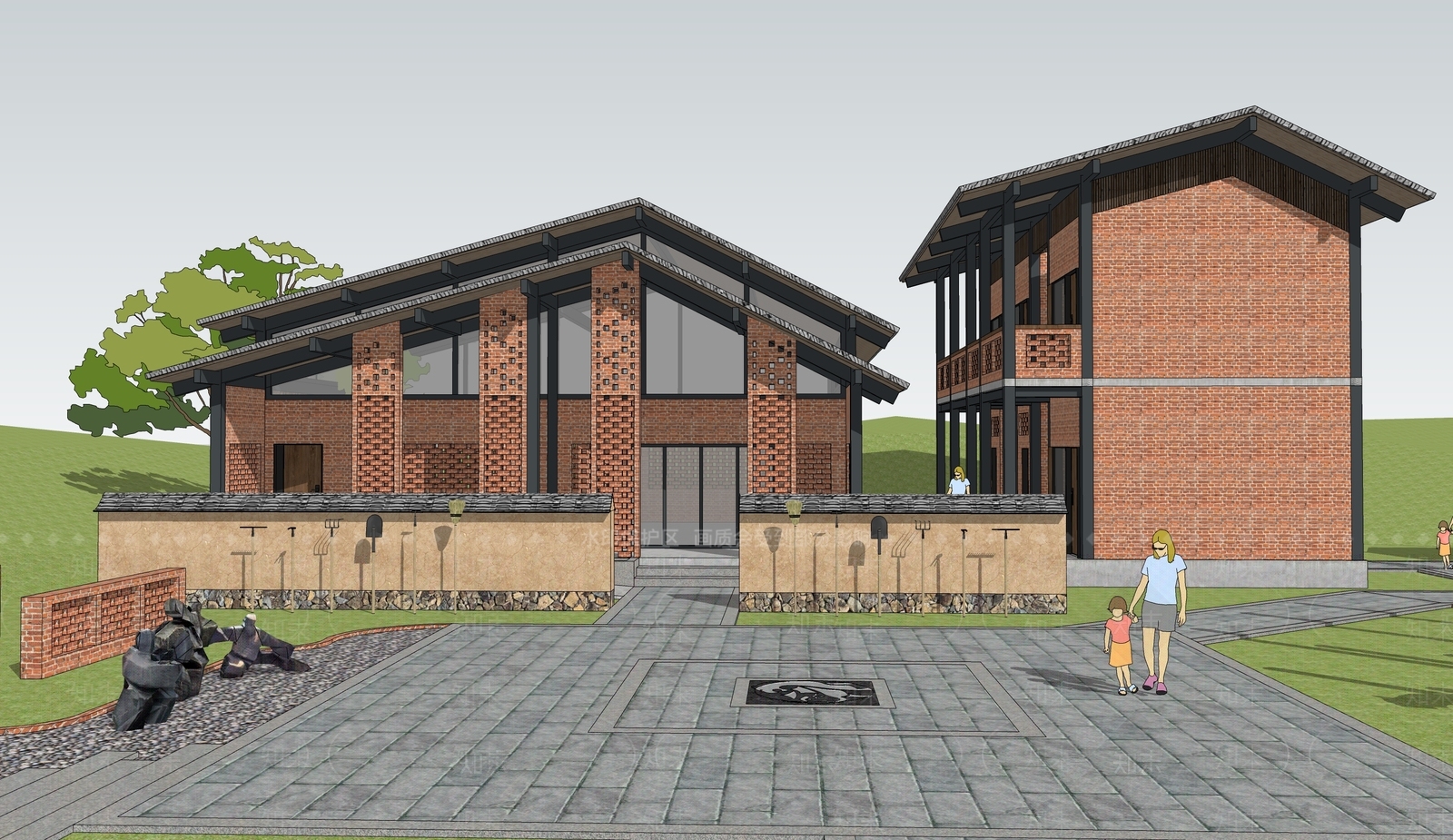中式新中式其他公共建筑SU模型下载【ID:1189112372】
