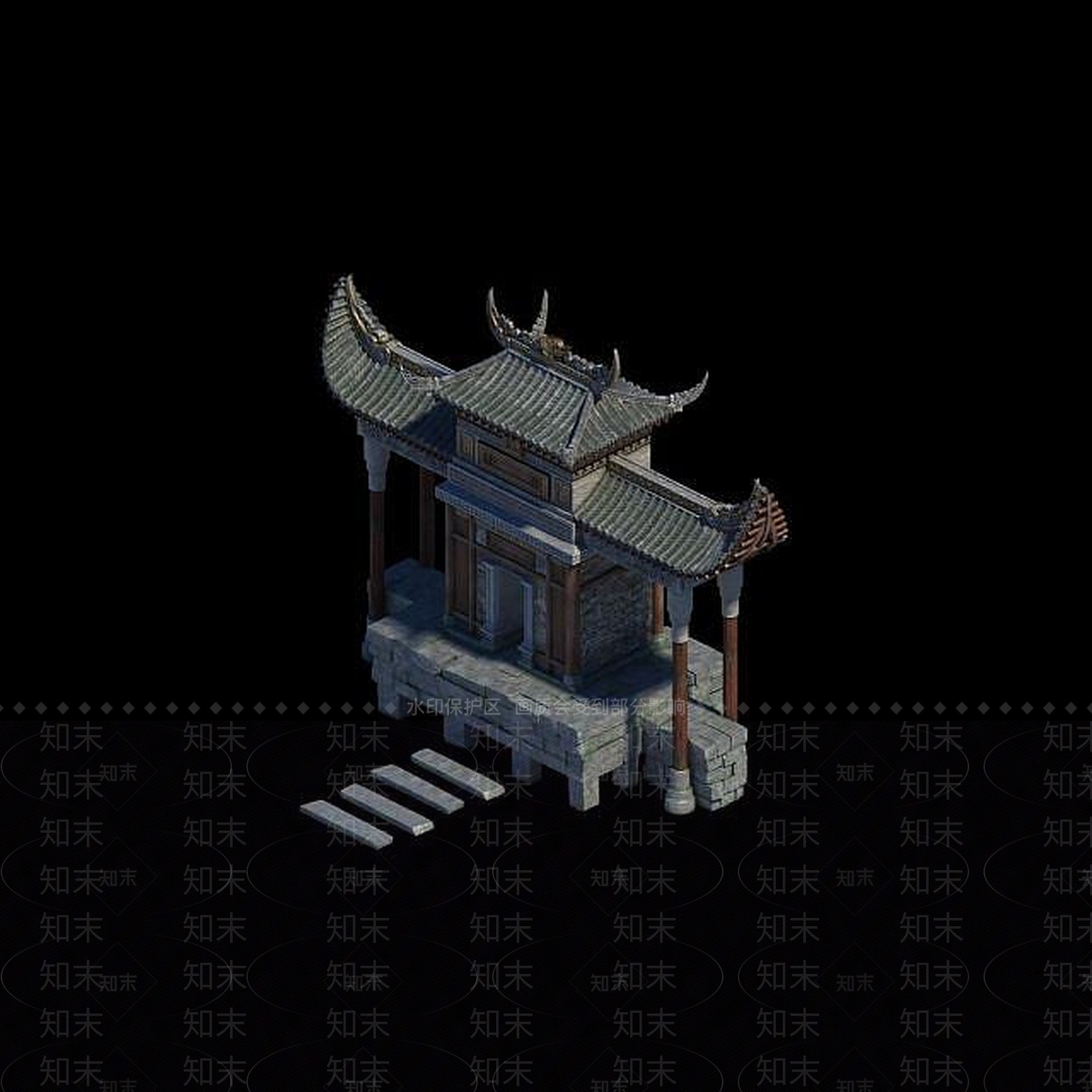 现代剑冢建筑场景3D模型下载【ID:1189113043】